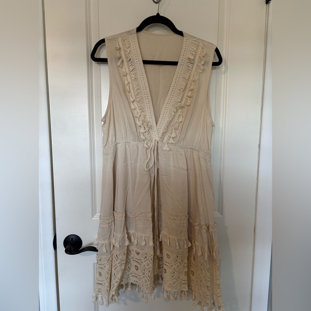 Sunlight Beige Mini Dress